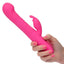 Jack Rabbit Elite Beaded G Rabbit Silicone Rechargeable Vibrator with Clitoral Stimulator - Pink