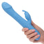 Jack Rabbit Elite Rotating Rabbit Silicone Rechargeable Vibrator - Blue