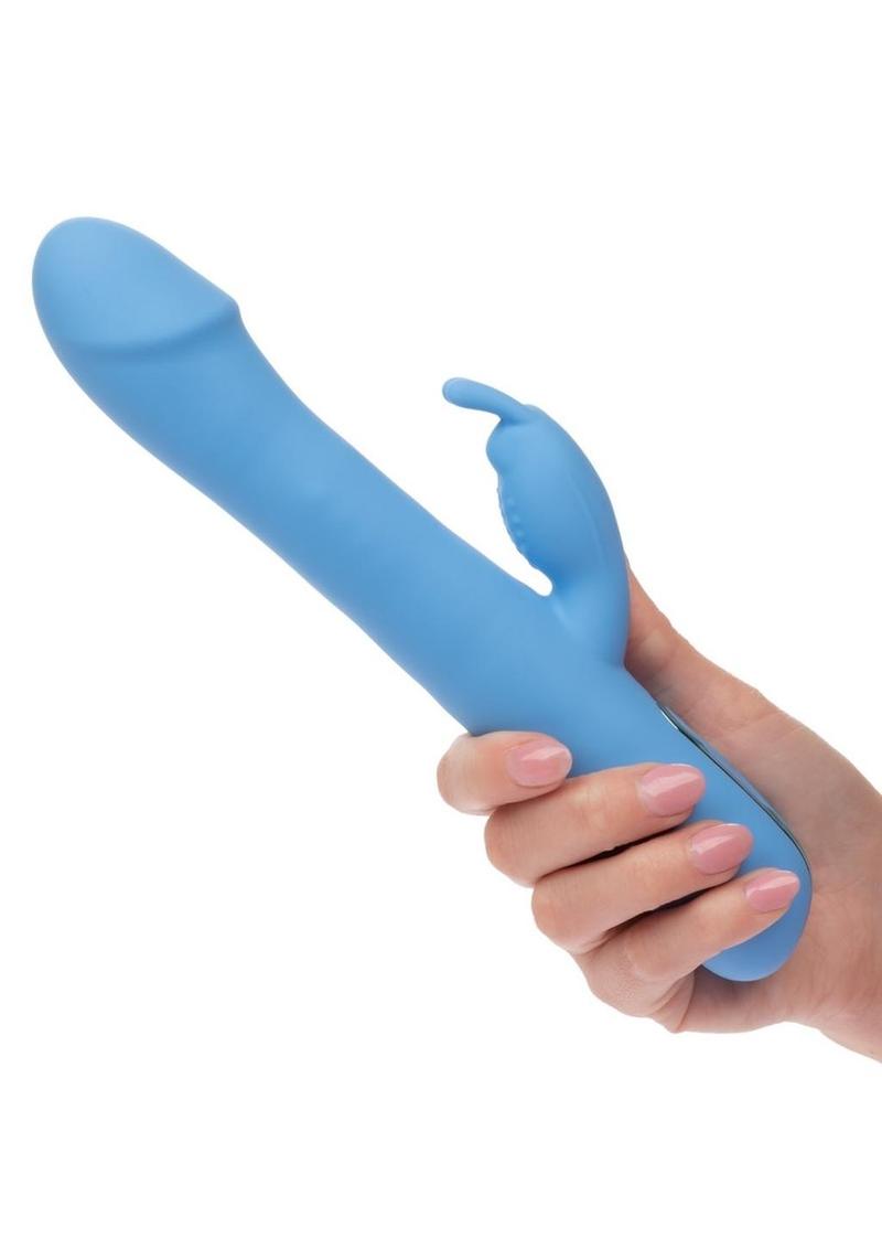 Jack Rabbit Elite Rotating Rabbit Silicone Rechargeable Vibrator - Blue