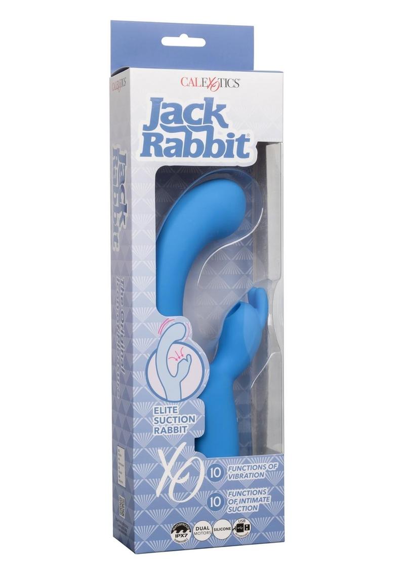 Jack Rabbit Elite Suction Rabbit Rechargeable Silicone Vibrator with Clitoral Stimulator
