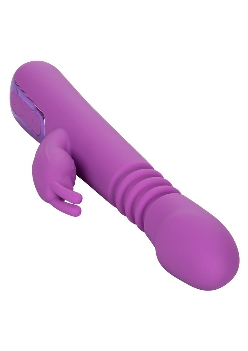 Jack Rabbit Elite Thrusting Rabbit Silicone Rechargeable Vibrator - Purple