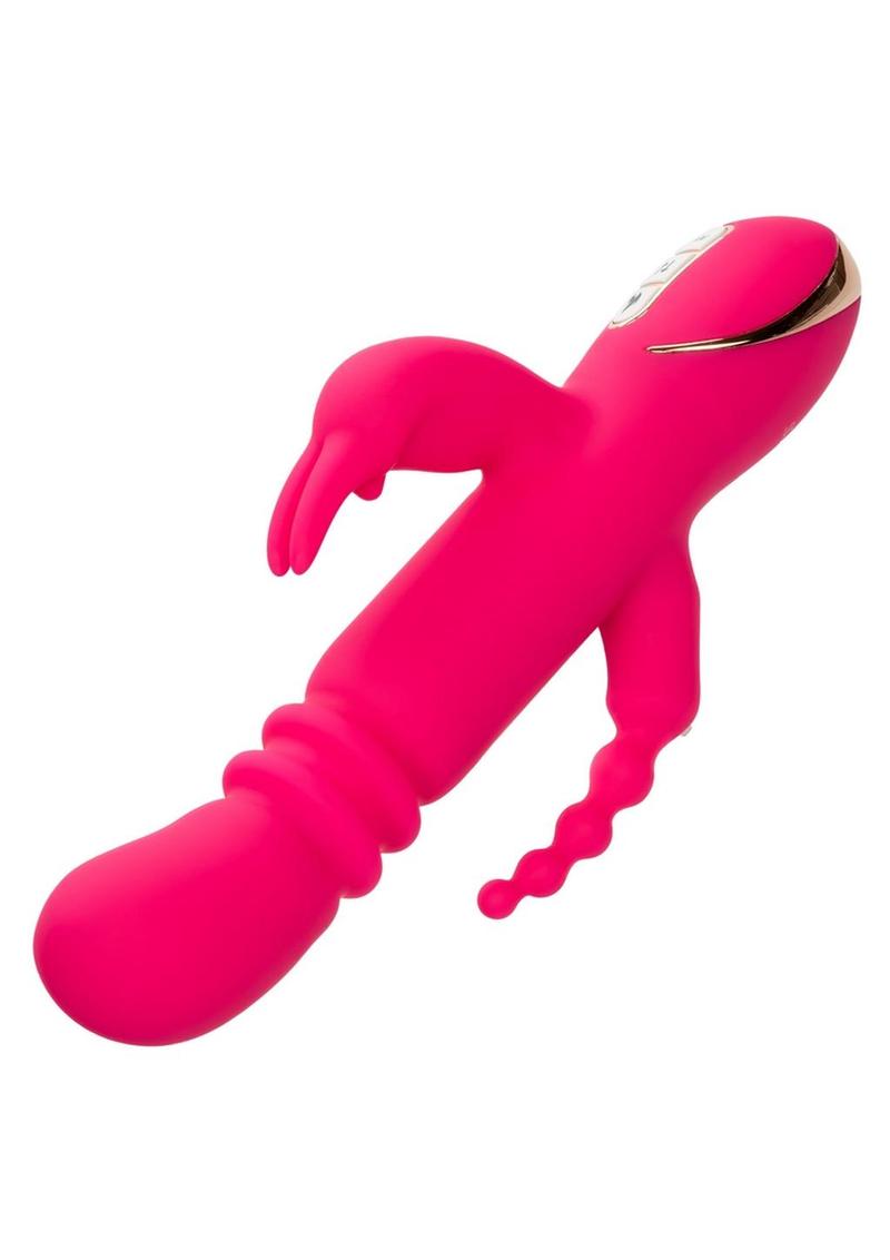 Jack Rabbit Signature Heated Rechargeable Silicone Triple Fantasy Rabbit Vibrator