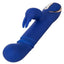 Jack Rabbit Signature Heated Silicone Thrusting G Rabbit Rechargeable Vibrator - Blue