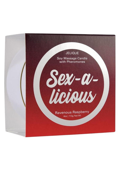 Jelique Massage Candle Pheromone Sex-A-Licious Ravenous Raspberry - 4oz.