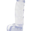 Jelly Jewels Dildo with Balls - Clear - 6in