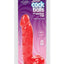 Jelly Jewels Dildo with Balls - Red - 6in