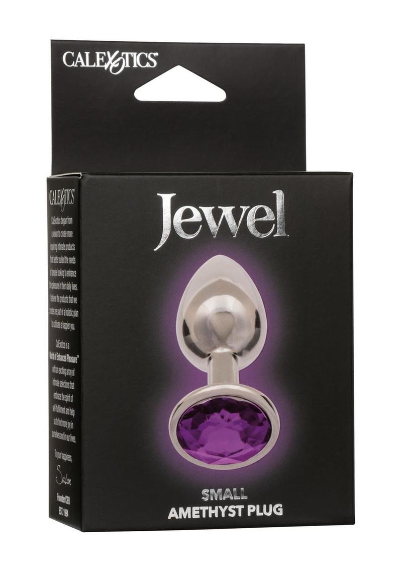 Jewel Amethyst Aluminum Anal Plug