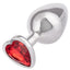 Jewel Ruby Heart Aluminum Anal Plug
