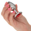 Jewel Ruby Heart Aluminum Anal Plug