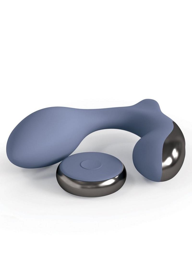 Jimmyjane Neptune 2 Rechargeable Silicone Dual Vibrating P-Spot Massager - Blue