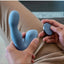 Jimmyjane Pulsus P-Spot Rechargeable Silicone Dual Stimulator with Remote - Blue