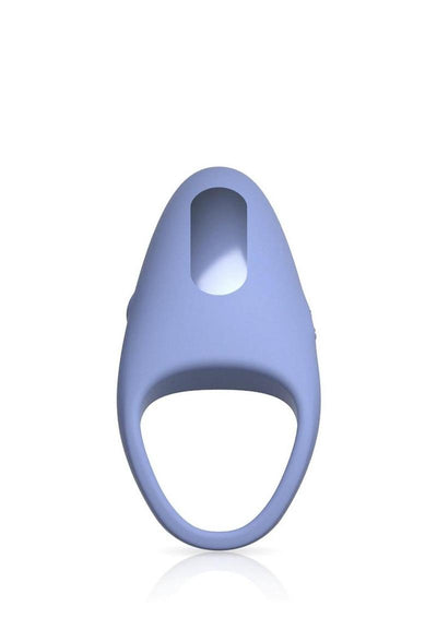 Jimmyjane Tarvos Rechargeable Silicone Cock Ring with Remote - Blue