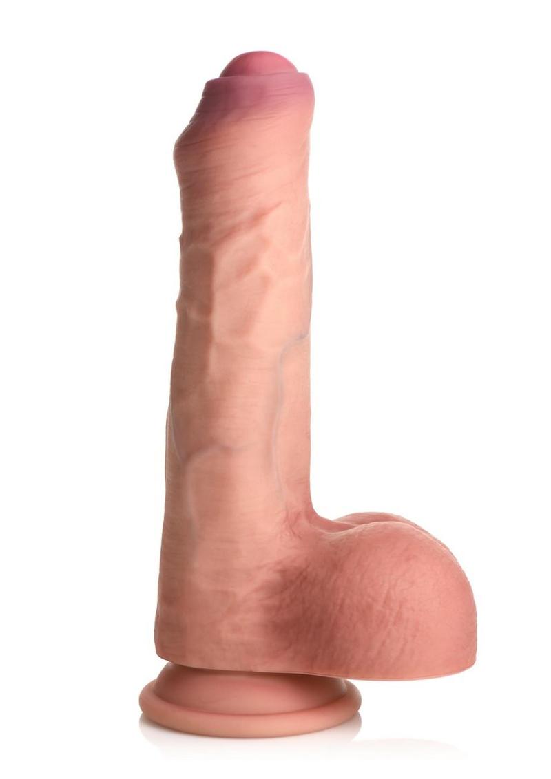 Jock Dual Density Uncut Dildo - Caramel - 8.7in