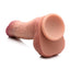 Jock Dual Density Uncut Dildo with Balls - Caramel - 8.75in