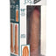 Jock Dual Density Uncut Dildo with Balls - Caramel - 9.8in