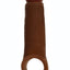 Jock Realistic Penis Enhancer with Ball Strap - Chocolate - 2in