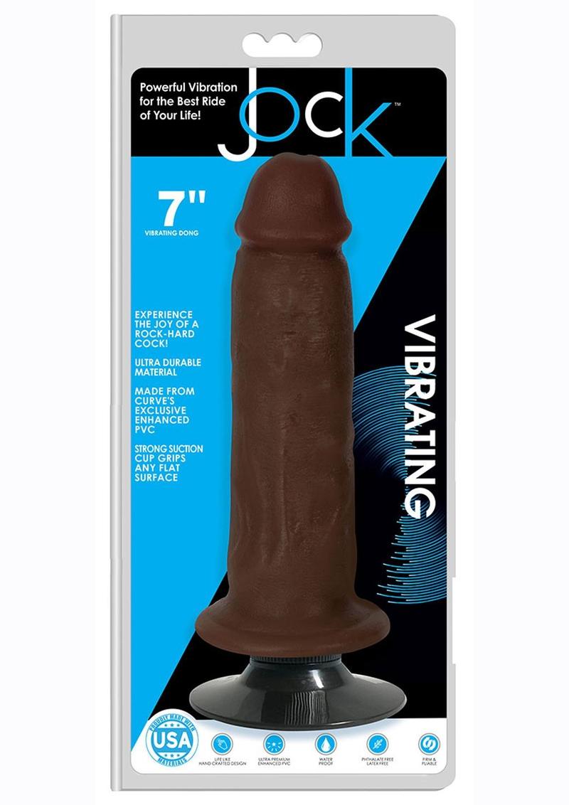 Jock Vibrating Dildo - Chocolate - 7in