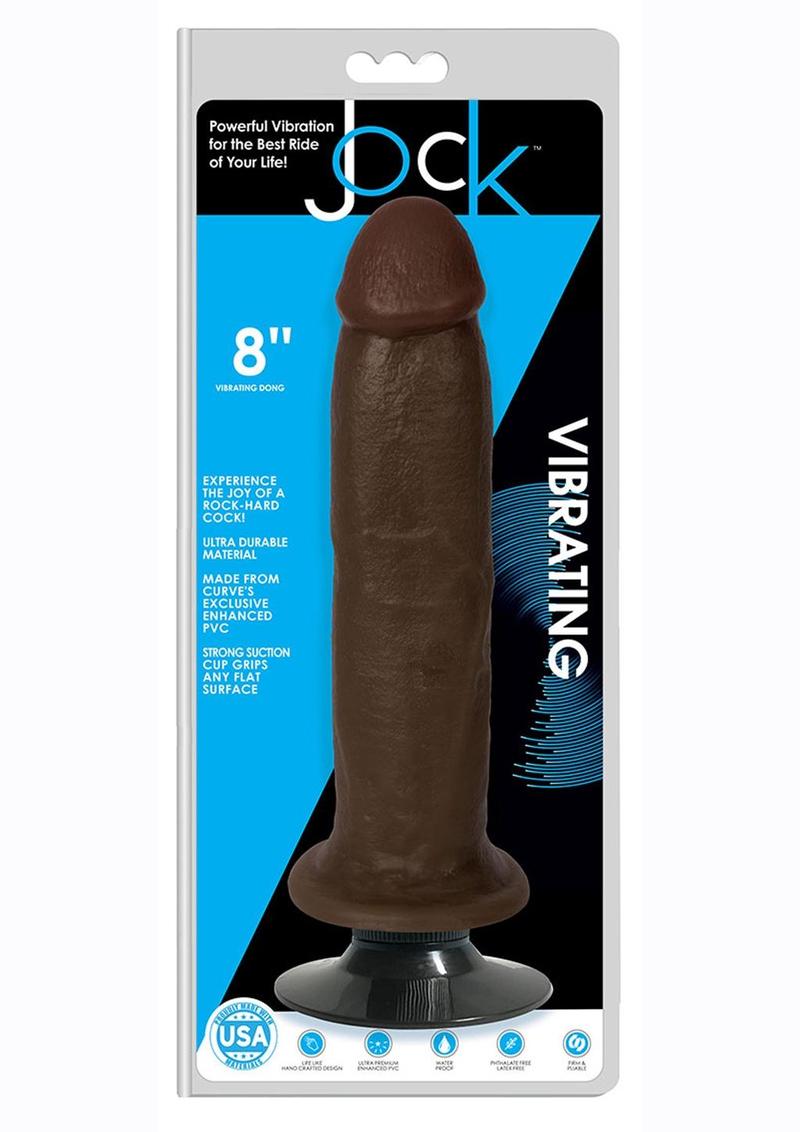 Jock Vibrating Dildo - Chocolate - 8in