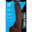 Jock Vibrating Dildo with Balls - Chocolate - 10in