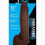 Jock Vibrating Dildo with Balls - Chocolate - 11in