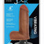 Jock Vibrating Dildo with Balls - Caramel - 6in