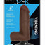 Jock Vibrating Dildo with Balls - Chocolate - 6in