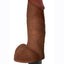 Jock Vibrating Dildo with Balls - Caramel - 7in