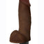 Jock Vibrating Dildo with Balls - Chocolate - 7in