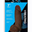 Jock Vibrating Dildo with Balls - Chocolate - 7in