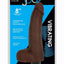 Jock Vibrating Dildo with Balls - Chocolate - 8in