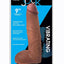 Jock Vibrating Dildo with Balls - Caramel - 9in