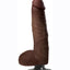 Jock Vibrating Dildo with Balls - Chocolate - 9in