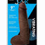 Jock Vibrating Dildo with Balls - Chocolate - 9in