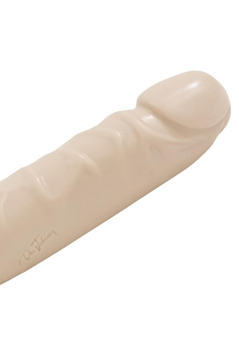 Jr. Veined Double Header Dildo - Flesh/Vanilla - 12in