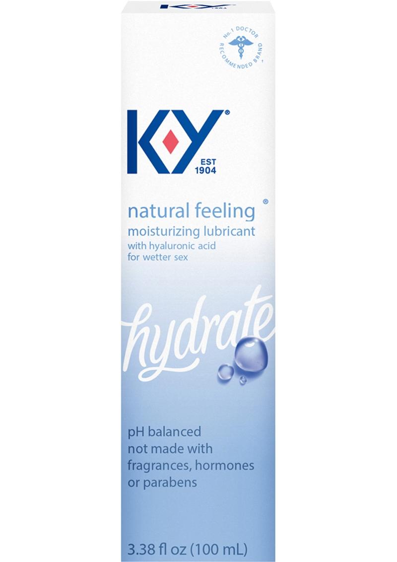 K-Y Hydrate Natural Feeling Moisturizing Lubricant with Hyaluronic Acid - 3.38oz