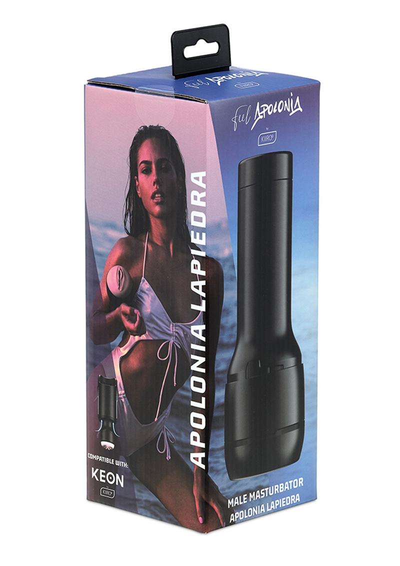 Kiiroo Feel Apolonia Lapiedra Stroker Interactive Masturbator - Pussy - Black/Vanilla