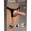 King Cock Beginner's Silicone Body Dock Strap-On Kit with Dildo - Black/Vanilla - 6in