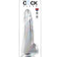 King Cock Clear Dildo with Balls - Clear - 10in