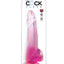 King Cock Clear Dildo with Balls - Clear/Pink - 10in