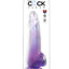 King Cock Clear Dildo with Balls - Clear/Purple - 10in