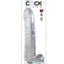 King Cock Clear Dildo with Balls - Clear - 11in