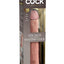 King Cock Elite Dual Density Silicone Dildo - Vanilla - 10in