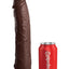 King Cock Elite Dual Density Silicone Dildo - Chocolate - 11in