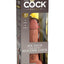 King Cock Elite Dual Density Silicone Dildo - Caramel - 6in