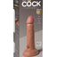 King Cock Elite Dual Density Silicone Dildo - Caramel - 6in