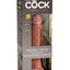 King Cock Elite Dual Density Silicone Dildo - Caramel - 7in