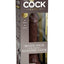 King Cock Elite Dual Density Silicone Dildo - Chocolate - 7in