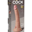 King Cock Elite Dual Density Silicone Dildo - Vanilla - 7in