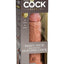 King Cock Elite Dual Density Silicone Dildo - Caramel - 8in