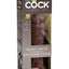 King Cock Elite Dual Density Silicone Dildo - Chocolate - 8in